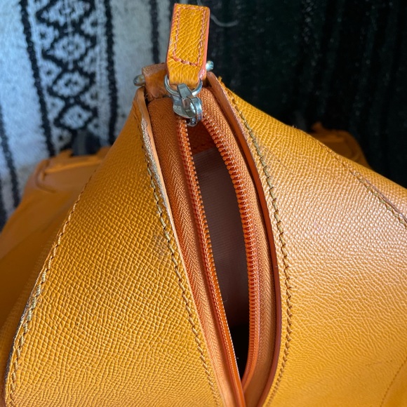 T. Anthony Authentic Italian Leather Bright Orange Carryon - Orig. $2,000! - Picture 4 of 16